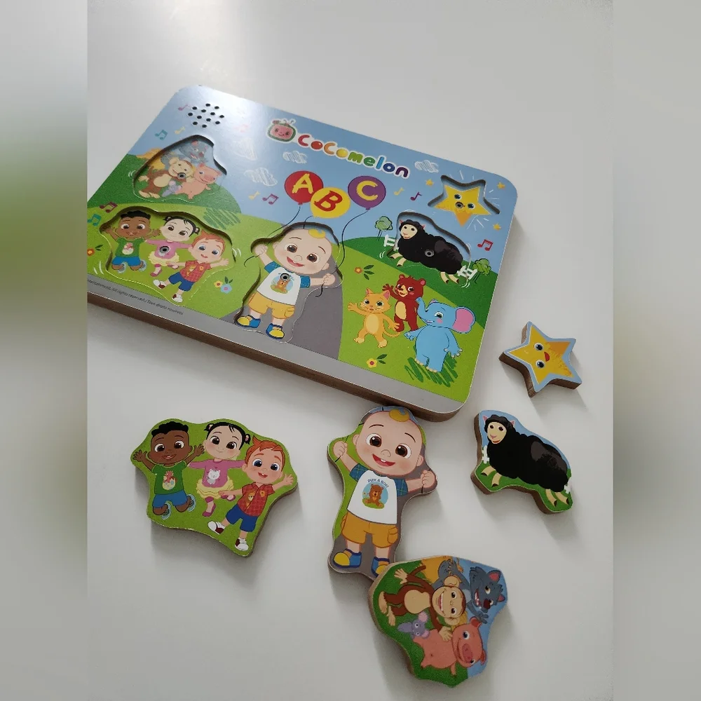 Melissa‎ & Doug, Cocomelon, Clock Baby Toddler Puzzle Bundle - 3 Puzzles